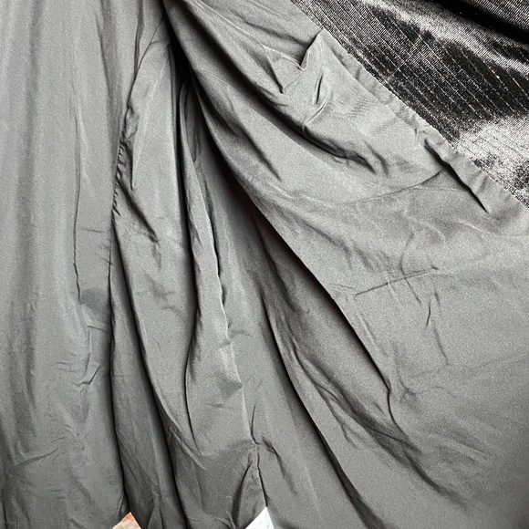 NWT AVA & VIV Womenʻs Plus Size Black Velvet Metallic Pinstripe Blazer 1X - Picture 10 of 12